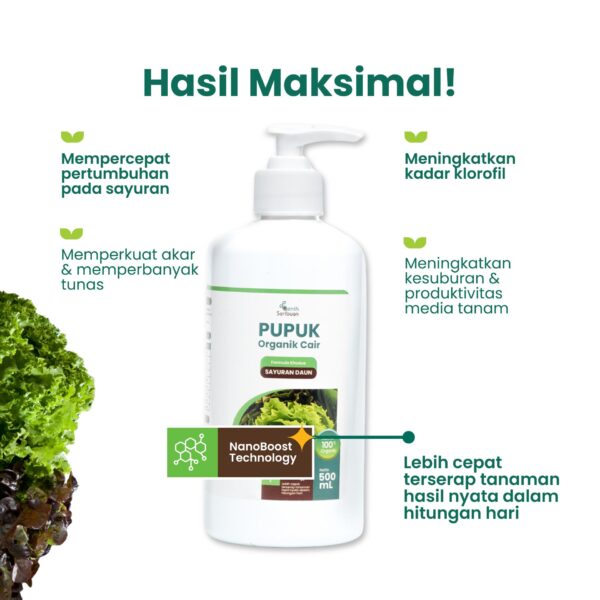 Pupuk Organik Cair POC Sayuran Daun 500mL Formula Tanaman Fase Vegetatif