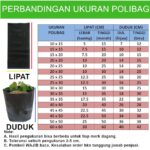 Polybag Tanaman Satuan Ukuran Besar 30 - 50 Bahan Plastik Tebal