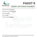 Paket 5 Macam Benih Sayuran Rambat Benih Sayur Merambat Seribuan