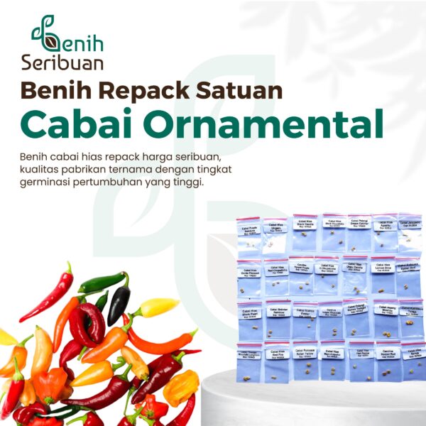 Benih Cabe Hias Ornamental Pelangi, Carolina, Jalapeno DLL