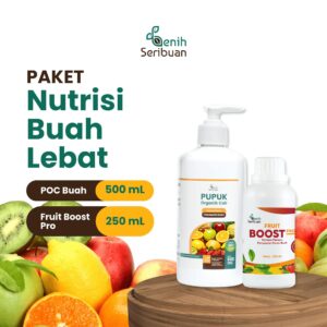 Paket Nutrisi Buah Lebat: Pupuk Organik Cair Buah 500mL + Fruit Boost Pro 250mL Formula Alami Percepatan Pelebat Tanaman Benih