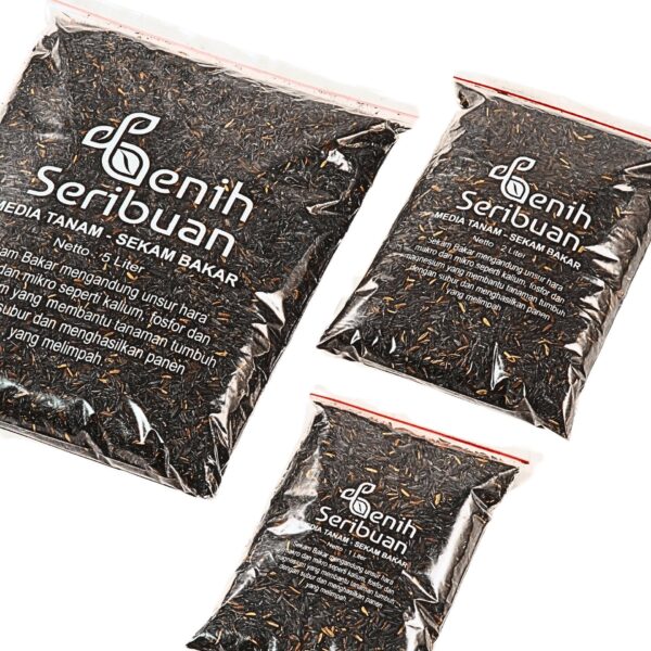 Sekam Bakar Media Tanam Organik 2 Liter Murni Grade Super