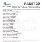 Benih Sayuran Daun 20 Macam Benih Paket Sayur Unggul