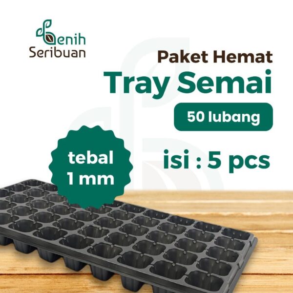 Tray Semai Pot Tray Tebal 1 MM Lubang 50 Media Tanam Semai Benih