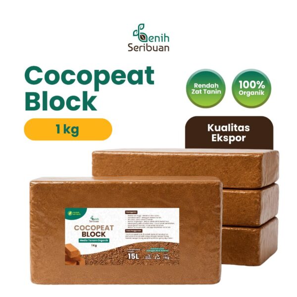 Cocopeat Block 1 kg - Media Tanam Praktis Sabut Kelapa Halus dan Ramah Lingkungan