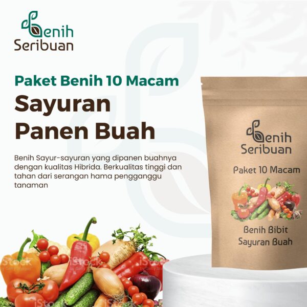 Benih Sayuran Paket 10 Macam Benih Sayur Buah F1 Hibrida Seribuan