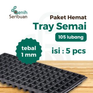 - Paket Tray Semai 5 pc Pot Tray Tebal 1 MM Lubang 105 Media Tanam Semai Benih