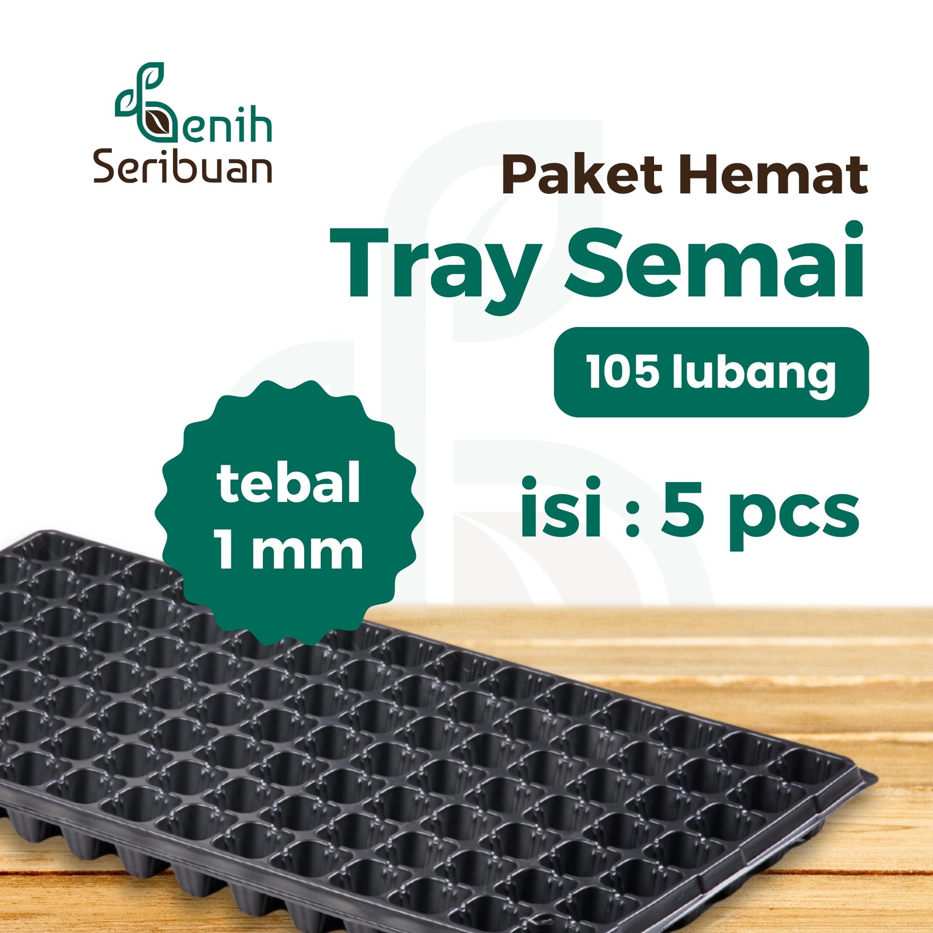 - Paket Tray Semai 5 pc Pot Tray Tebal 1 MM Lubang 105 Media Tanam Semai Benih