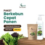 Paket Berkebun Sayur Cepat Panen 30 Hari : Paket 15 Sayur Pemula + Pupuk Organik Cair Daun 250ml