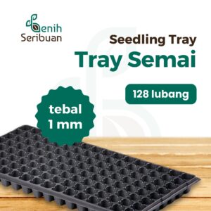 - Paket Tray Semai 5 pc Pot Tray Tebal 1 MM Lubang 128 Media Tanam Semai Benih