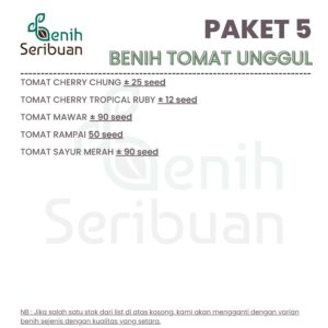 Benih Sayuran Tomat Paket 5 Macam Benih Sayur Unggul Seribuan