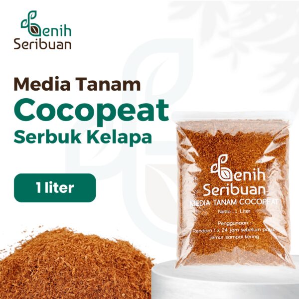 Media Tanam Cocopeat Organik 1 Liter Serbuk Halus Kelapa Grade Super