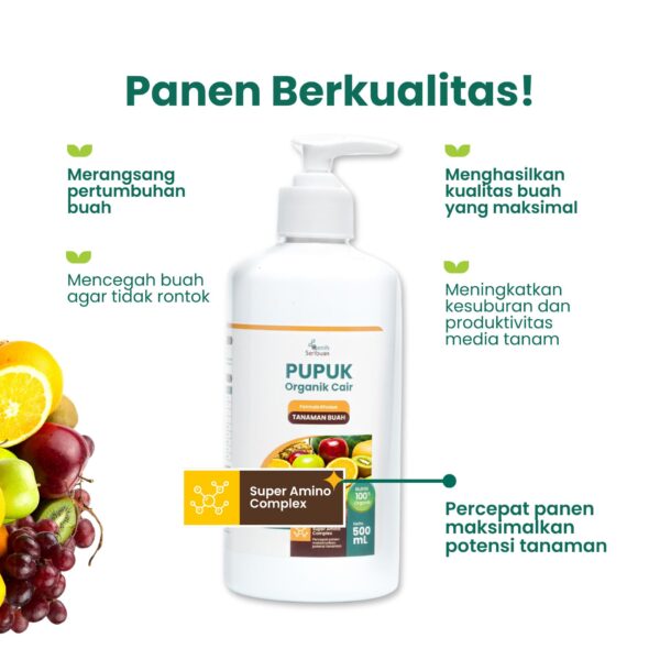 Paket Nutrisi Buah Lebat: Pupuk Organik Cair Buah 500mL + Fruit Boost Pro 250mL Formula Alami Percepatan Pelebat Tanaman Benih