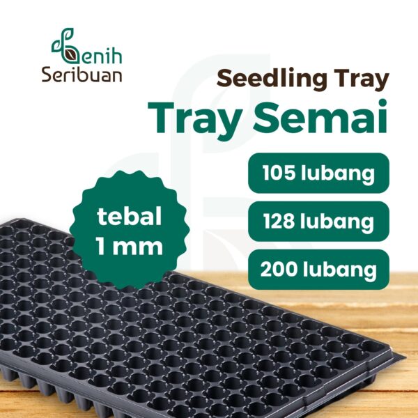 Tray Semai Pot Tray Tebal 1 MM Lubang 128 Media Tanam Semai Benih