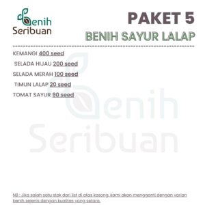 Paket 5 Macam Benih Sayur Lalap