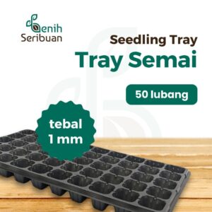 Paket Tray Semai 5 pc Pot Tray Tebal 1 MM Lubang 50 Media Tanam Semai Benih