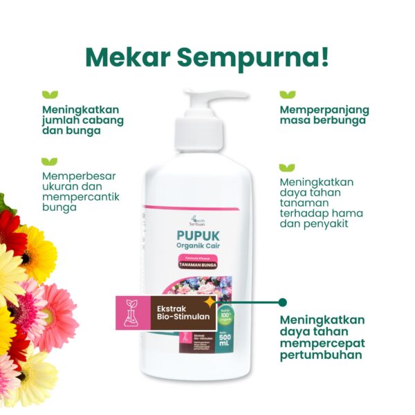 Pupuk Organik Cair POC Tanaman Bunga 500mL Nutrisi Pembungaan Subur & Indah 5 Pupuk Organik Cair POC Tanaman Bunga 500mL Nutrisi Pembungaan Subur & Indah
