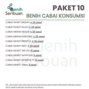Benih Cabe 10 Macam Benih Cabai Konsumsi Seribuan
