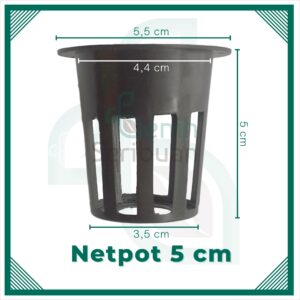 Netpot Hidroponik 50 pcs 5cm 7cm Plastik Hitam