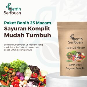 Paket 25 Bibit Sayuran Mudah Tumbuh Benih Seribuan