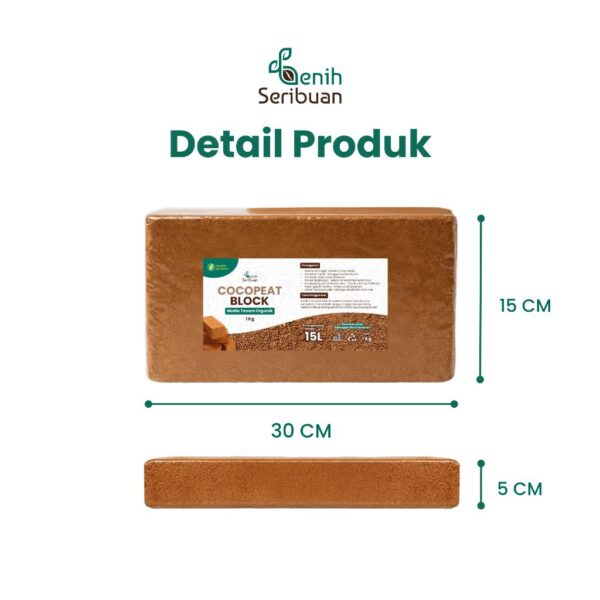 Cocopeat Block 1 kg - Media Tanam Praktis Sabut Kelapa Halus dan Ramah Lingkungan