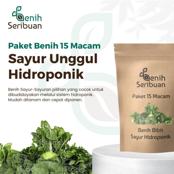 Benih Sayuran Hidroponik 15 Macam Benih Sayur Daun Paket Seribuan
