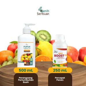 Paket Nutrisi Buah Lebat: Pupuk Organik Cair Buah 500mL + Fruit Boost Pro 250mL Formula Alami Percepatan Pelebat Tanaman Benih