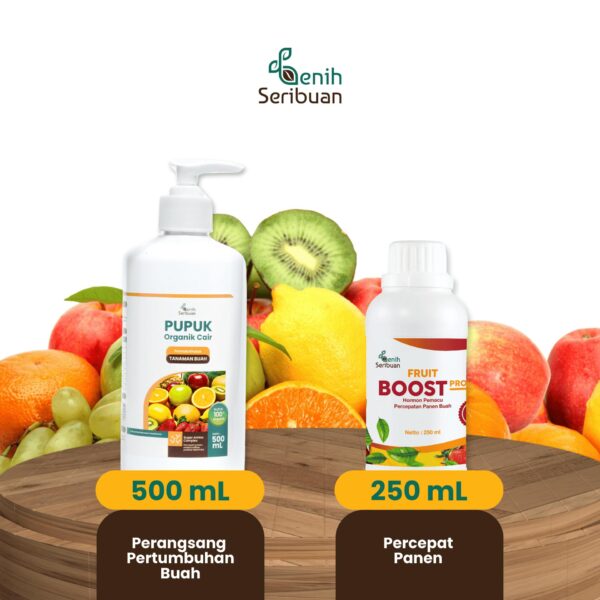Paket Nutrisi Buah Lebat: Pupuk Organik Cair Buah 500mL + Fruit Boost Pro 250mL Formula Alami Percepatan Pelebat Tanaman Benih