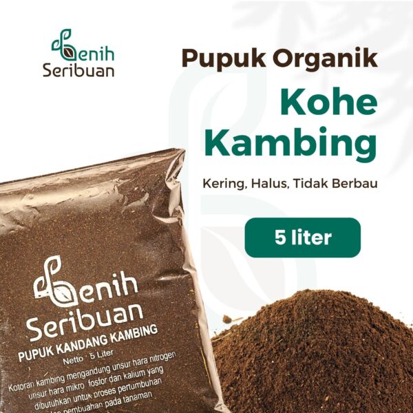 Pupuk Kandang Media Tanam Organik Kohe Kambing 5 Liter Murni