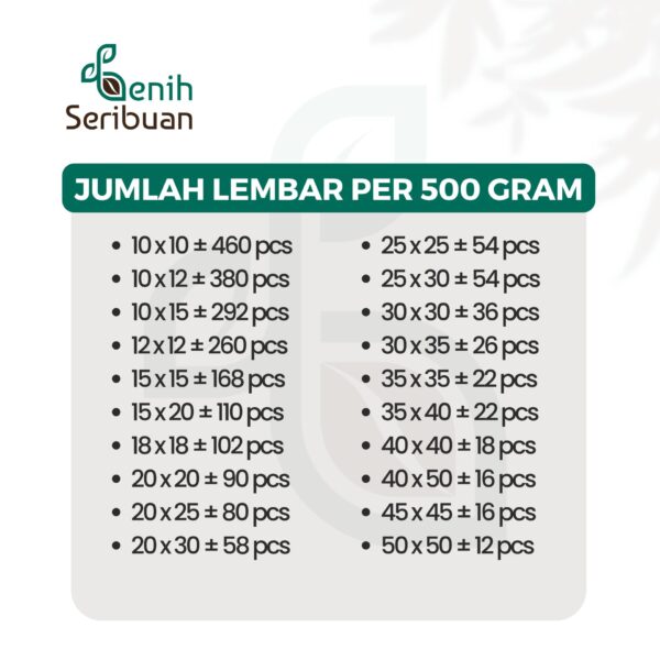 Polybag Tanaman 500gr Tebal Plastik Polibag Kiloan 500 gram