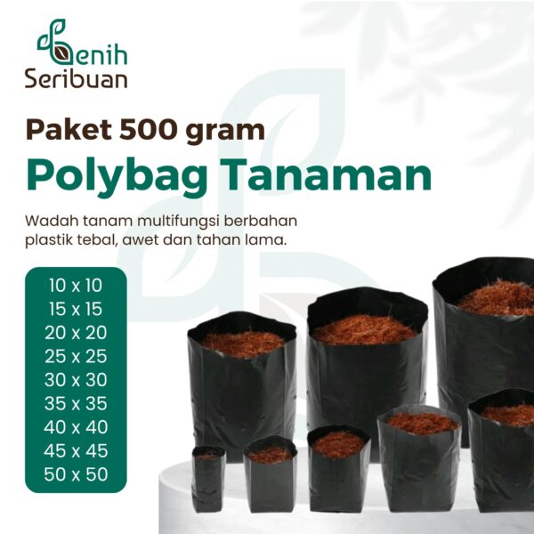 Polybag Tanaman 500gr Tebal Plastik Polibag Kiloan 500 gram