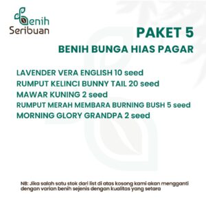 Bibit Bunga Pagar Rumah 5 Macam Benih Bunga Paket Seribuan
